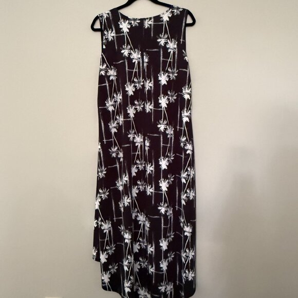 Classic Black and White Sleeveless Hi Low Dress XL - Picture 2 of 5